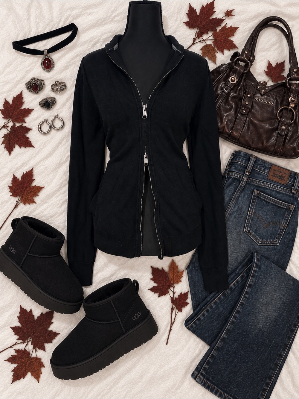 banana republic black zip hoodie pima cotton cashmere y2k minimalist soft grunge